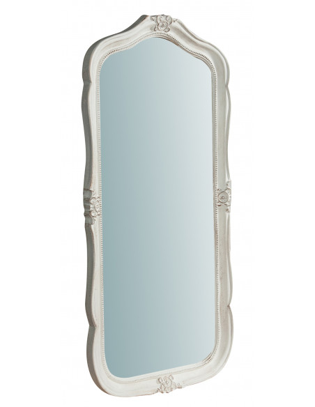 Specchiera da parete in legno finitura bianco anticato Made in Italy L47XPR4XH100 cm - Biscottini.it