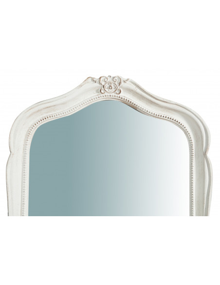 Specchiera da parete in legno finitura bianco anticato Made in Italy L47XPR4XH100 cm - Biscottini.it