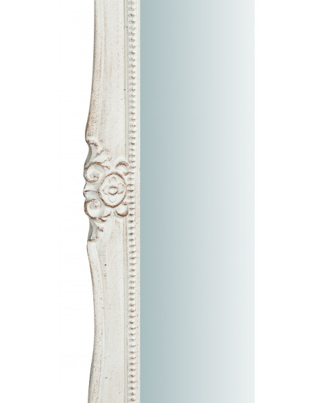 Specchiera da parete in legno finitura bianco anticato Made in Italy L47XPR4XH100 cm - Biscottini.it