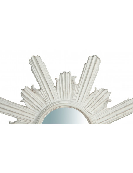 Specchiera da parete in legno finitura bianco anticato Made in Italy L60XPR4XH60 cm