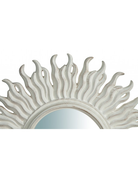 Specchiera da parete in legno finitura bianco anticato Made in Italy L46XPR4,5XH46 cm