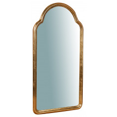 Espelho de parede de madeira com acabamento em folha de ouro antigo Made in Italy L40XDP2XH79 cm - Biscottini.it