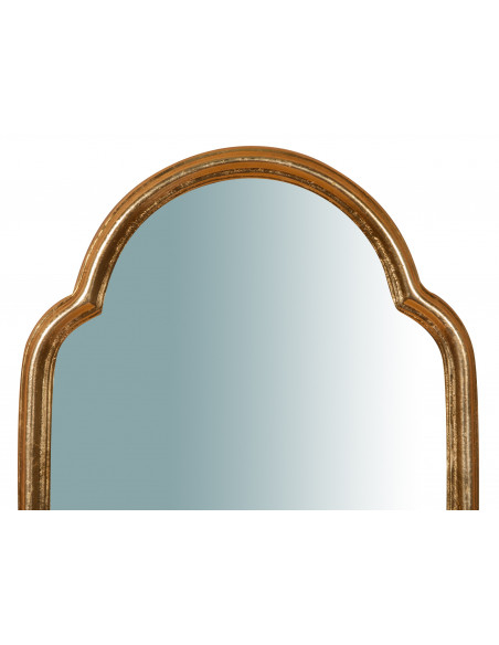 Specchiera da parete in legno finitura foglia oro anticato Made in Italy L40XPR2XH79 cm - Biscottini.it