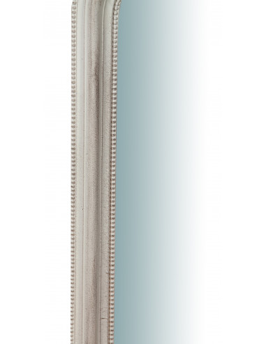 Specchiera da parete in legno finitura bianco anticato Made in Italy L43XPR3,5XH69 cm Specchiera da parete in legno finitura bianco anticato Made in Italy L43XPR3,5XH69 cm