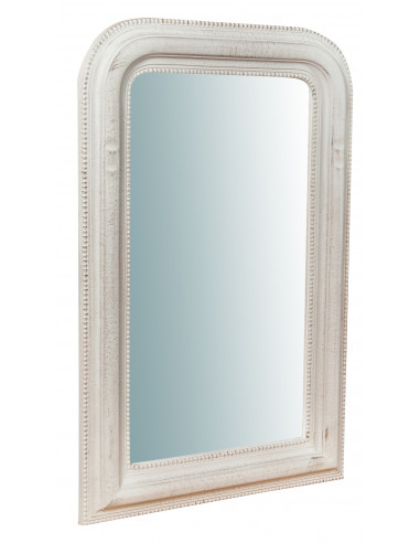 Specchiera da parete in legno finitura foglia oro anticato Made in Italy L52XPR5XH81 cm
