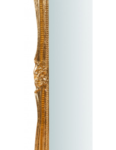 Specchiera da parete in legno finitura foglia oro anticato Made in Italy L33XPR3XH79 cm Specchiera da parete in legno finitura foglia oro anticato Made in Italy L33XPR3XH79 cm