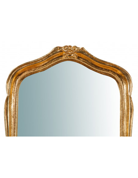 Specchiera da parete in legno finitura foglia oro anticato Made in Italy L47XPR4XH100 cm