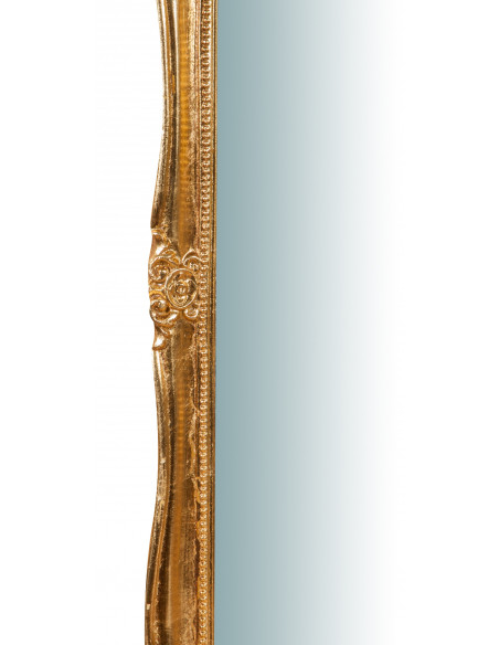 Specchiera da parete in legno finitura foglia oro anticato Made in Italy L47XPR4XH100 cm