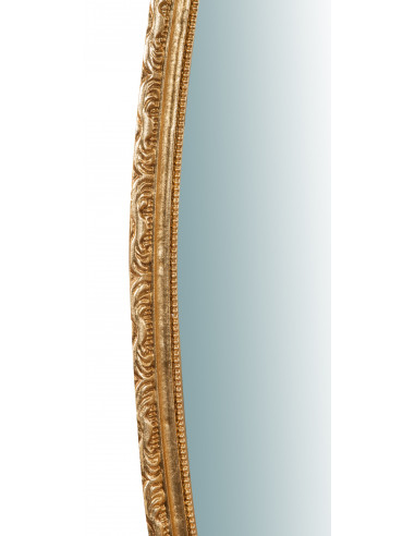 Specchiera da parete in legno finitura foglia oro anticato Made in Italy L52XPR4,5XH133 cm Specchiera da parete in legno finitura foglia oro anticato Made in Italy L52XPR4,5XH133 cm