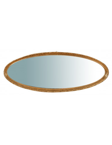 Specchiera da parete in legno finitura foglia oro anticato Made in Italy L52XPR4,5XH133 cm Specchiera da parete in legno finitura foglia oro anticato Made in Italy L52XPR4,5XH133 cm