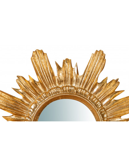 Specchiera da parete in legno finitura foglia oro anticato Made in Italy L43XPR4XH43 cm