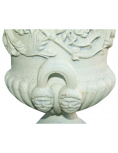 Vaso diam.57xH80 cm con base L44xPR44xH69 cm in fusione di ghisa- Biscottini.it Vaso diam.57xH80 cm con base L44xPR44xH69 cm in fusione di ghisa- Biscottini.it