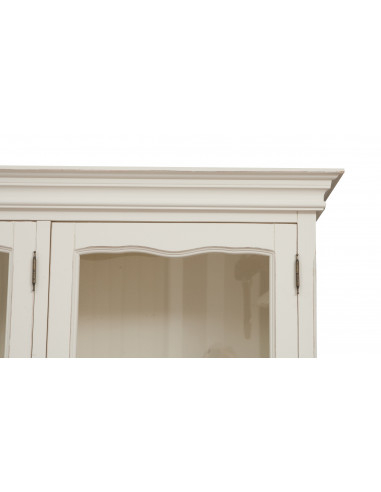 Credenza in legno massello di tiglio struttura bianca piano finitura naturale 175x41x207 cm Credenza in legno massello di tiglio struttura bianca piano finitura naturale 175x41x207 cm