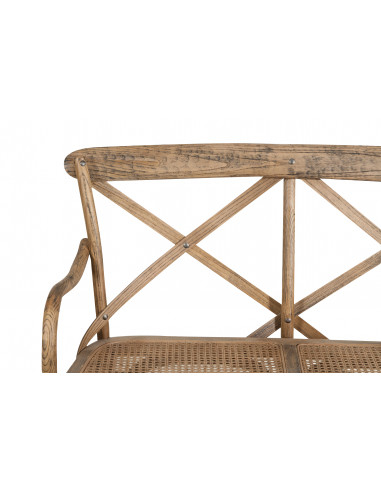 Divanetto due posti tipo thonet finitura noce chiaro L91XPR40XH88 cm Divanetto due posti tipo thonet finitura noce chiaro L91XPR40XH88 cm