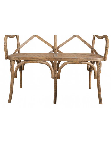 Divanetto due posti tipo thonet finitura noce chiaro L91XPR40XH88 cm Divanetto due posti tipo thonet finitura noce chiaro L91XPR40XH88 cm