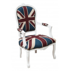 Poltrona stile francese Luigi XVI in legno massello di faggio L65XPR63XH100 cm