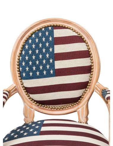 Poltrona stile francese Luigi XVI in legno massello di faggio L58XPR56XH101 cm Poltrona stile francese Luigi XVI in legno massello di faggio L58XPR56XH101 cm