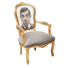Poltrona stile francese Luigi XVI in legno massello di faggio L65XPR65XH98 cm