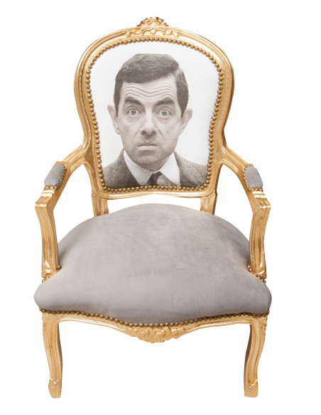 Poltrona stile francese Luigi XVI in legno massello di faggio L65XPR65XH98 cm