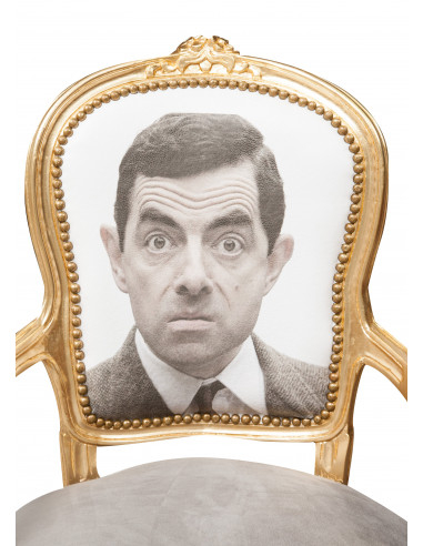 Poltrona stile francese Luigi XVI in legno massello di faggio L65XPR65XH98 cm Poltrona stile francese Luigi XVI in legno massello di faggio L65XPR65XH98 cm