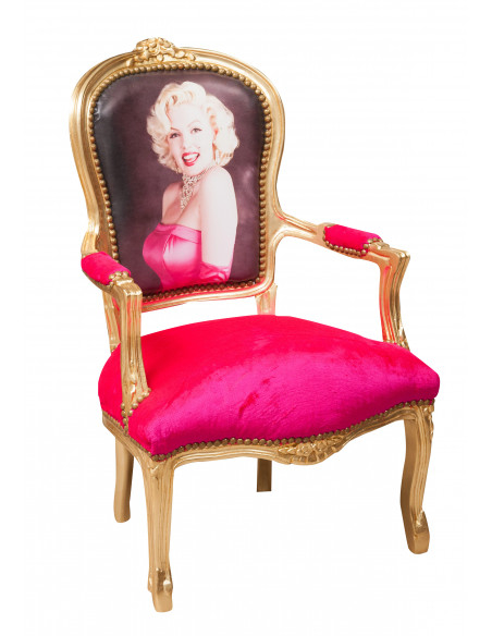 Poltrona stile francese Luigi XVI in legno massello di faggio L65XPR63XH100 cm