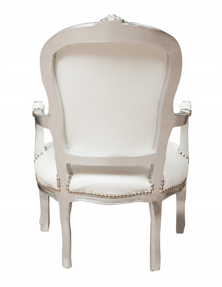 Poltrona stile francese Luigi XVI in legno massello di faggio L65XPR65XH98 cm