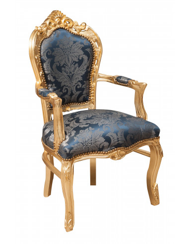 Poltrona stile francese Luigi XVI in legno massello di faggio L60XPR60XH107 cm