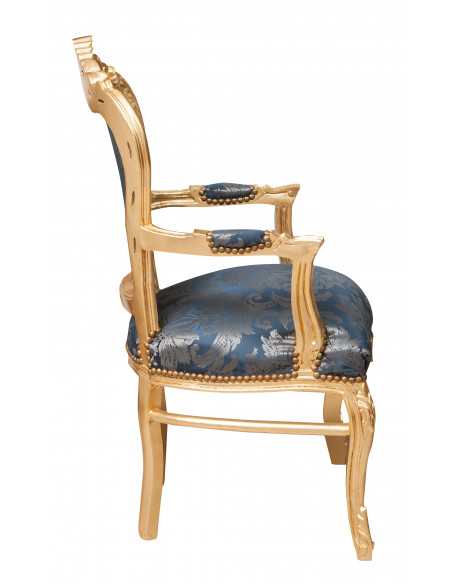 Poltrona stile francese Luigi XVI in legno massello di faggio L60XPR60XH107 cm