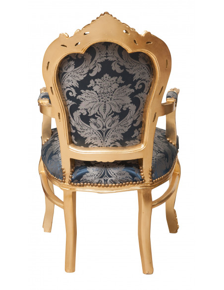Poltrona stile francese Luigi XVI in legno massello di faggio L60XPR60XH107 cm