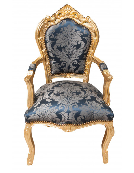Poltrona stile francese Luigi XVI in legno massello di faggio L60XPR60XH107 cm