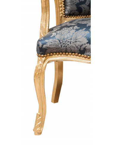 Poltrona stile francese Luigi XVI in legno massello di faggio L60XPR60XH107 cm Poltrona stile francese Luigi XVI in legno massello di faggio L60XPR60XH107 cm