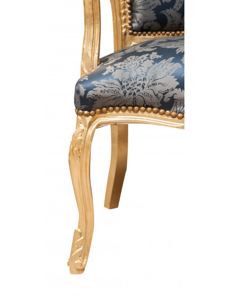Poltrona stile francese Luigi XVI in legno massello di faggio L60XPR60XH107 cm