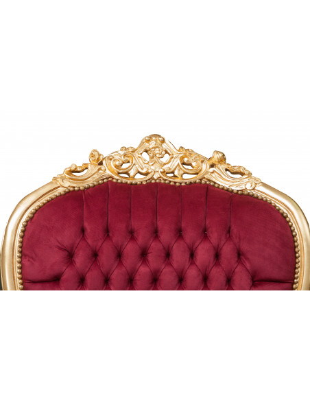 Poltrona a trono stile francese Luigi XVI in legno massello di faggio L95XPR90XH185 cm
