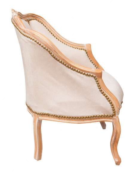Poltrona stile francese Luigi XVI in legno massello di faggio L63XPR57XH80 cm