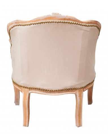 Poltrona francesa estilo Luís XVI em madeira maciça de faia L63XDP57XH80 cm Poltrona francesa estilo Luís XVI em madeira maciça de faia L63XDP57XH80 cm