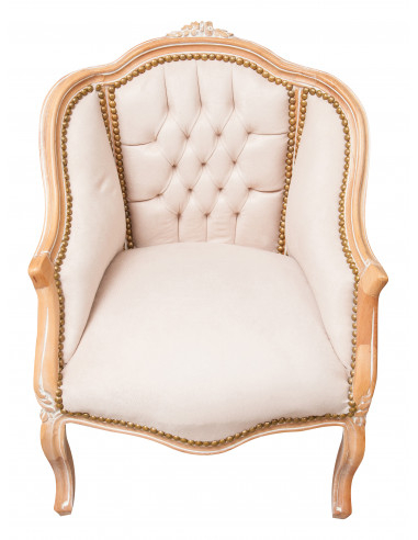 Poltrona francesa estilo Luís XVI em madeira maciça de faia L63XDP57XH80 cm Poltrona francesa estilo Luís XVI em madeira maciça de faia L63XDP57XH80 cm