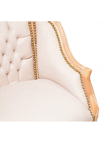 Poltrona francesa estilo Luís XVI em madeira maciça de faia L63XDP57XH80 cm Poltrona francesa estilo Luís XVI em madeira maciça de faia L63XDP57XH80 cm