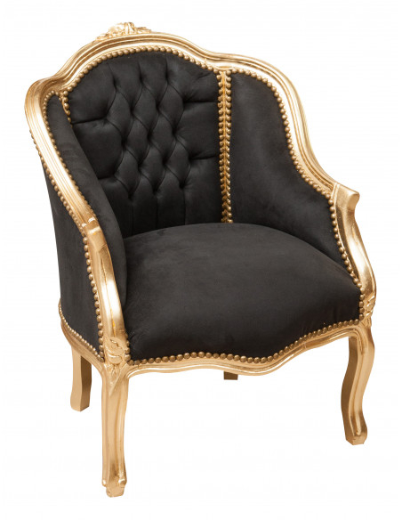 Poltrona stile francese Luigi XVI in legno massello di faggio L63XPR57XH80 cm