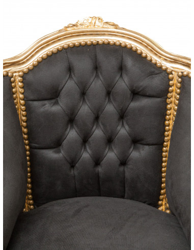 Poltrona francesa estilo Luís XVI em madeira maciça de faia L63XDP57XH80 cm Poltrona francesa estilo Luís XVI em madeira maciça de faia L63XDP57XH80 cm