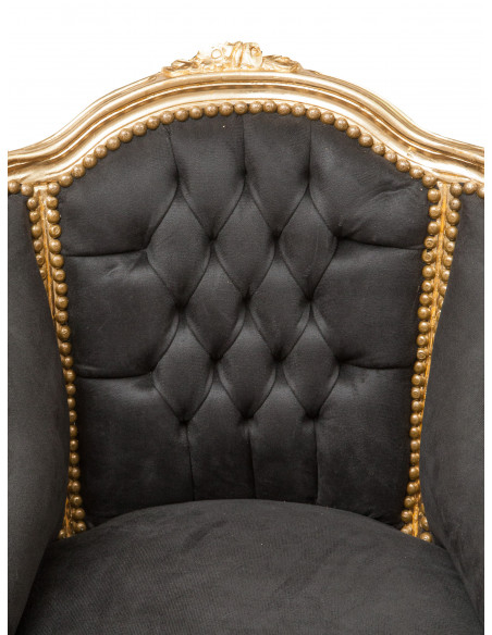 Poltrona stile francese Luigi XVI in legno massello di faggio L63XPR57XH80 cm