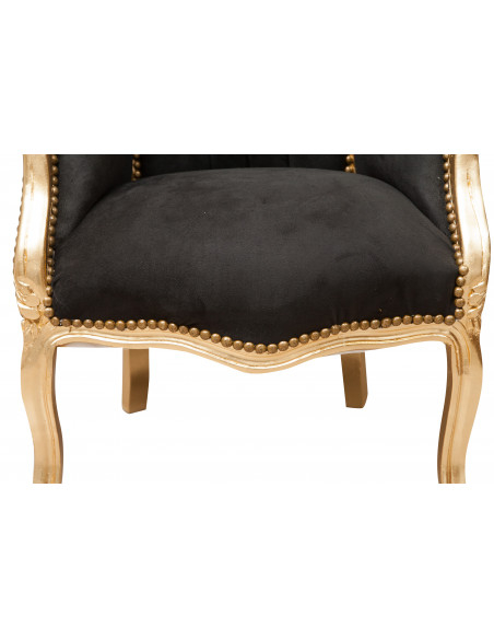 Poltrona stile francese Luigi XVI in legno massello di faggio L63XPR57XH80 cm