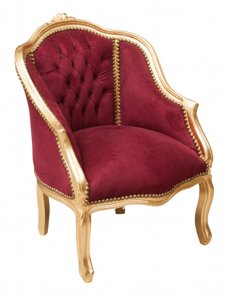 Poltrona stile francese Luigi XVI in legno massello di faggioL63XPR57XH80 cm