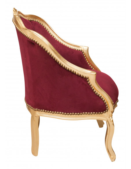 Poltrona stile francese Luigi XVI in legno massello di faggioL63XPR57XH80 cm