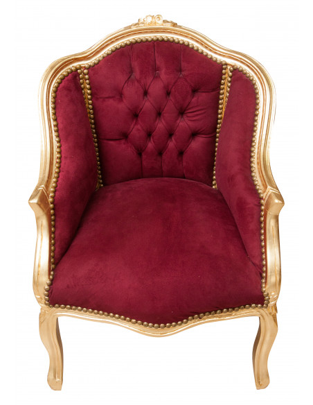 Poltrona stile francese Luigi XVI in legno massello di faggioL63XPR57XH80 cm