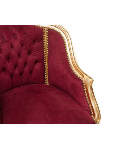 Poltrona stile francese Luigi XVI in legno massello di faggioL63XPR57XH80 cm Poltrona stile francese Luigi XVI in legno massello di faggioL63XPR57XH80 cm