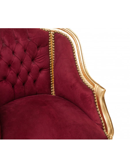 Poltrona stile francese Luigi XVI in legno massello di faggioL63XPR57XH80 cm