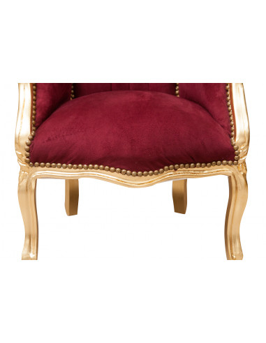 Poltrona stile francese Luigi XVI in legno massello di faggioL63XPR57XH80 cm Poltrona stile francese Luigi XVI in legno massello di faggioL63XPR57XH80 cm