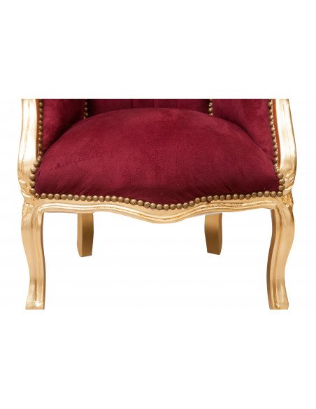 Poltrona stile francese Luigi XVI in legno massello di faggioL63XPR57XH80 cm