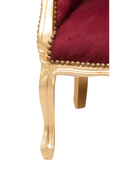 Poltrona stile francese Luigi XVI in legno massello di faggioL63XPR57XH80 cm