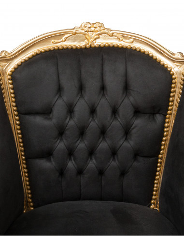 Poltrona stile francese Luigi XVI in legno massello di faggio L82XPR80XH94 cm Poltrona stile francese Luigi XVI in legno massello di faggio L82XPR80XH94 cm